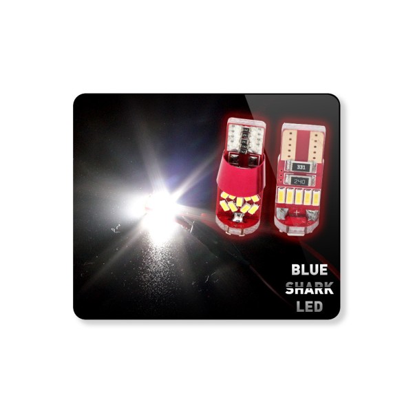 오토바이 스쿠터 튜닝 용품 부품 고휘도 T10 12V LED 전구 캔슬러타입