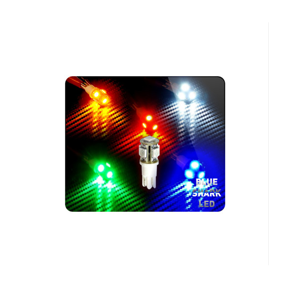 오토바이 스쿠터 튜닝 용품 부품 고휘도 LED T10 12V 5발전구 10개 1세트